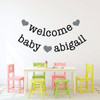 Nursery Wall Decal - Welcome Baby - Personalized Vinyl Decor for Children's Bedroom or Playroom Decoration
