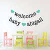 Nursery Wall Decal - Welcome Baby - Personalized Vinyl Decor for Children's Bedroom or Playroom Decoration