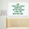 Nursery Wall Decal Decoration - Life Comes Full Circle - Vinyl Decor for Children's Bedroom or Playroom