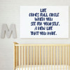 Nursery Wall Decal Decoration - Life Comes Full Circle - Vinyl Decor for Children's Bedroom or Playroom