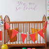 Nursery Wall Decal ' 'You Are Loved' ' Loving and Inspirational Quote for the Bedroom, Playroom, or Homeschool Study Area