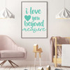 Nursery Wall Decor - I Love You Beyond Measure - Vinyl Decal Decoration For Children's Bedroom or Playroom