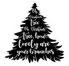 Oh Christmas Tree Wall Decal - Holiday Vinyl Decor for Living Room, Entry, Family Room, or Office - Removable Stickers - Custom Sizes and Colors Fit Any Themed Living Space
