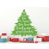 Oh Christmas Tree Wall Decal - Holiday Vinyl Decor for Living Room, Entry, Family Room, or Office - Removable Stickers - Custom Sizes and Colors Fit Any Themed Living Space