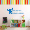 Ohana Means Family Vinyl Wall Lettering with Stitch Silhouette
