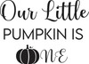 Our Little Pumpkin is one Birthday Vinyl Wall Sticker Pumpkin Birthday Party Decor