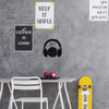 Personalized Basketball Player Vinyl Wall Decal - Ball Silhouetted With Headphones - Home Decor Sticker for Boy's or Girl's Bedroom, Locker Room, Playroom, Team Gym, or Game Room