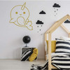 Personalized Narwhal Whale for Kids - Vinyl Decals for Boys and Girls Room ' Comes in A variety of Colors and Sizes