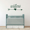 Personalized Nursery Wall Decal - Heart With Arrow - Vinyl Decor for Baby's Room, Bedroom or Play Room