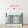 Personalized Nursery Wall Decal - Heart With Arrow - Vinyl Decor for Baby's Room, Bedroom or Play Room