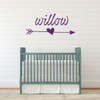 Personalized Nursery Wall Decal - Heart With Arrow - Vinyl Decor for Baby's Room, Bedroom or Play Room