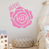 Personalized Rose Wall Decal - Vinyl Sticker Decor for Girl's Bedroom, Playroom or Nursery Decoration