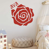 Personalized Rose Wall Decal - Vinyl Sticker Decor for Girl's Bedroom, Playroom or Nursery Decoration