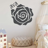 Personalized Rose Wall Decal - Vinyl Sticker Decor for Girl's Bedroom, Playroom or Nursery Decoration