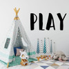 Playroom Wall Decal | Perfect for Boy and Girl | Unique Vinyl "Play" Lettering Available in Small and Large Sizes and Blue, Pink, Purple, Black, White, Other Bright Colors | Vinyl Decal for Home, Classroom, or Preschool | Removable Sticker