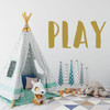 Playroom Wall Decal | Perfect for Boy and Girl | Unique Vinyl "Play" Lettering Available in Small and Large Sizes and Blue, Pink, Purple, Black, White, Other Bright Colors | Vinyl Decal for Home, Classroom, or Preschool | Removable Sticker