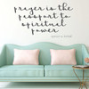 Prayer Wall Decal - The Passport To Spiritual Power - Removable Vinyl Wall Art for Bedroom, Living Room, Family Room or Hallway Decor