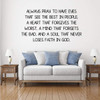 Prayer Wall Decal ' 'Always Pray' - Christian Vinyl Decoration for Home, Bedroom, Living Room