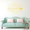 Princess Crown Wall Decal "On The Darkest Days I Remember" Vinyl Home Wall Decor