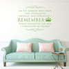 Princess Crown Wall Decal "On The Darkest Days I Remember" Vinyl Home Wall Decor