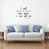 Proverbs Wall Decal - I Will Walk By Faith - Vinyl Scripture And Christian Home Bathroom Decor - Church Decoration