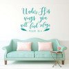 Psalm Wall Decal - Under His Wings You Will Find Refuge - Christian Vinyl Scripture And Religious Home Decor or Church Decoration