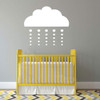 Raining Dot Cloud Silhouette Wall Decal - Vinyl Decor for Baby's Room, Bedroom or Play Room