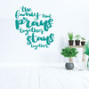 Religious Family Wall Decal Quote - "The Family That Prays Together Stays Together" - Christian Themed Home Decor for Living Room, Dining Room, Kitchen, Bedroom