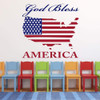Religious Patriotic Decor - God Bless America Vinyl Wall Decal