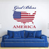 Religious Patriotic Decor - God Bless America Vinyl Wall Decal