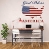 Religious Patriotic Decor - God Bless America Vinyl Wall Decal