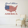 Religious Patriotic Decor - God Bless America Vinyl Wall Decal