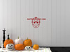 Resting Slasher Face Vinyl Decal ' Spooky decor ' Creepy Halloween Door Decal
