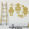 Robots Wall Decal for Boys - Vinyl Sticker for Children's Room or Playroom Decoration
