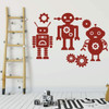 Robots Wall Decal for Boys - Vinyl Sticker for Children's Room or Playroom Decoration