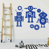 Robots Wall Decal for Boys - Vinyl Sticker for Children's Room or Playroom Decoration