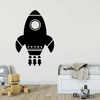 Rocket ShipWall Decal - Space Theme Room Vinyl Art Decoration For Boy's Bedroom or Playroom Decor