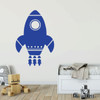 Rocket ShipWall Decal - Space Theme Room Vinyl Art Decoration For Boy's Bedroom or Playroom Decor