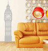 Room Wall Decor - Big Ben Clock London England Tower Vinyl Decal Stickers for Home or Office, Kitchen, Living Room, Playroom - Custom Sizes and Colors Match The Theme of Any Living Space