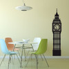 Room Wall Decor - Big Ben Clock London England Tower Vinyl Decal Stickers for Home or Office, Kitchen, Living Room, Playroom - Custom Sizes and Colors Match The Theme of Any Living Space