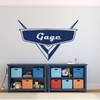 Room Wall Decor - Cars Decal with Personalized Name Vinyl Stickers for Kids, Boys or Girls Bedroom, Playroom or Nursery - Custom Sizes and Colors Match The Theme of Any Living Space