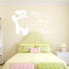 Room Wall Decor - Dance Studio Shoes and Quotes with Personalized Name for Girls Bedroom, Playroom or Dorm - Custom Sizes and Colors Match The Theme of Any Living Space
