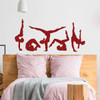Room Wall Decor - Dancer Gymnast Poses Vinyl Decal Stickers for Home in Girls Bedroom, Playroom or Dance Studio - Custom Sizes and Colors Match The Theme of Any Living Space
