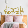 Room Wall Decor - Dancer Gymnast Poses Vinyl Decal Stickers for Home in Girls Bedroom, Playroom or Dance Studio - Custom Sizes and Colors Match The Theme of Any Living Space