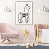Room Wall Decor - Llama with Personalized Name Vinyl Decal Stickers for Boys or Girls Bedroom, Playroom, or Nursery - Custom Sizes and Colors Match The Theme of Any Living Space