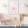 Room Wall Decor - Llama with Personalized Name Vinyl Decal Stickers for Boys or Girls Bedroom, Playroom, or Nursery - Custom Sizes and Colors Match The Theme of Any Living Space