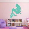 Room Wall Decor - Mermaid with Personalized Name Vinyl Decal Stickers for Home in Girls or Boys Bedroom, Playroom, or Nursery - Custom Sizes and Colors Match The Theme of Any Living Space