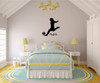Room Wall Decor - Personalized Name Soccer Player Vinyl Decal Wall Sticker for Teen or College Girls Bedroom or Dorm - Custom Sizes and Colors Match The Theme of Any Living Space