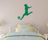 Room Wall Decor - Personalized Name Soccer Player Vinyl Decal Wall Sticker for Teen or College Girls Bedroom or Dorm - Custom Sizes and Colors Match The Theme of Any Living Space