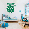 Room Wall Decor - Personalized Name Volleyball Sports Vinyl Decal Wall Sticker for Teen or College Girl or Boy's Bedroom or Dorm - Custom Sizes and Colors Match The Theme of Any Living Space